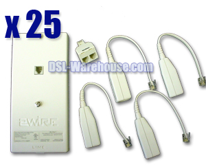 2Wire Home DSL Filter Kit ~ 25-Pack