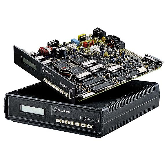 BLACK BOX MD833C-R7 Analog Sync/Async V.32 Modem - Dial-up or Leased-Line, Rack-mount