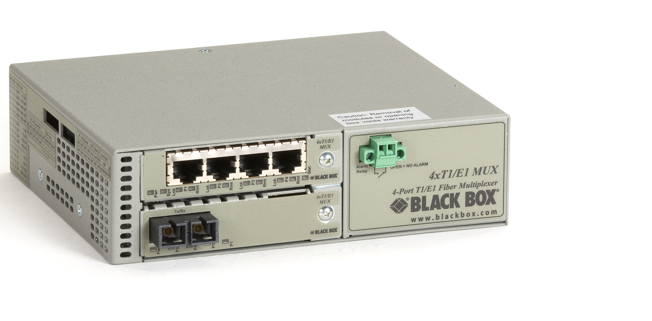 BLACK BOX MT1430A-SM-SC T1/E1 Multiplexor with Fiber Extender - Single mode, 30-km, Dual SC, 4-Port T1/E1