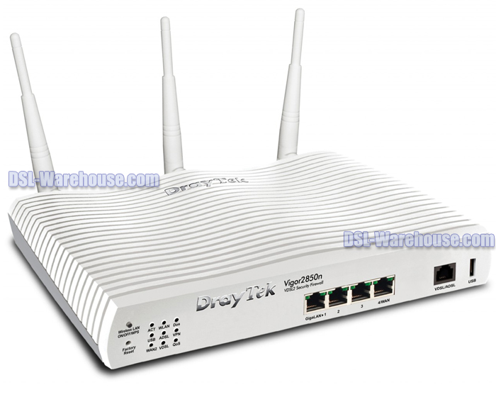 DrayTek Vigor 2850n Wireless 'N' Multi-WAN VDSL2 & ADSL2+ Modem Router