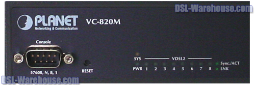 Planet Technology VC-820M 8-Port VDSL2 Managed CO Switch close-up front view #1