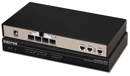 Patton SmartNode SN4990A PRI VoIP IAD | 1 or 4 T1/E1/PRI interface for up to 120 simultaneous phone or fax calls with Fiber, G.S